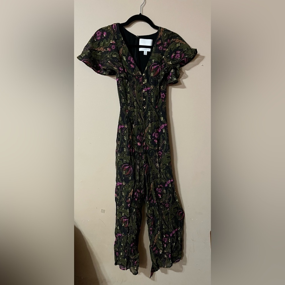 Anthropologie ett:twa Floral Jumpsuit size 0